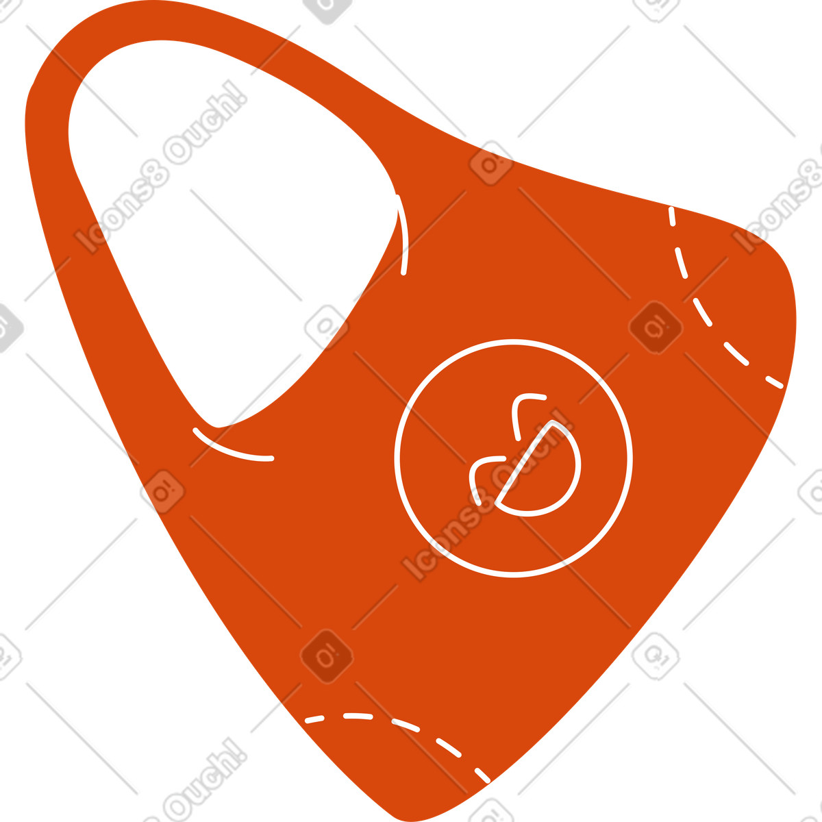 Orange tasche-Illustration im -Stil als Download in PNG, SVG