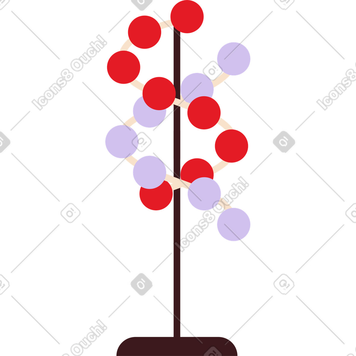 Ilustração de Ficar com moléculas em no estilo Folks para baixar em PNG, SVG
