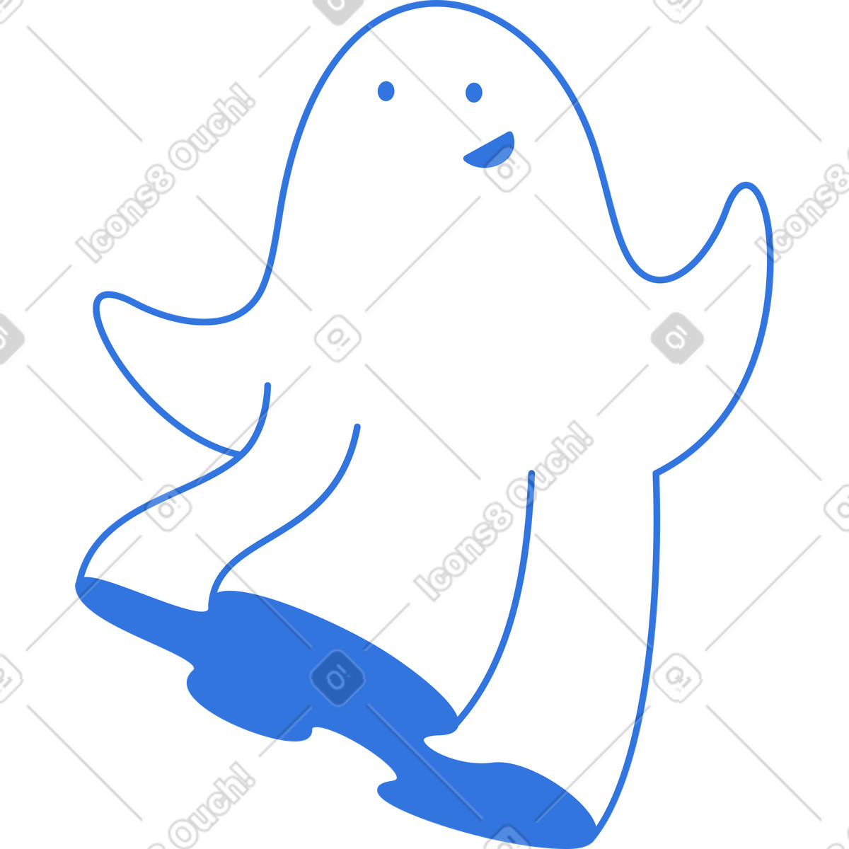 Sky スタイルの 幽霊 のイラストをPNG、SVG形式でダウンロード