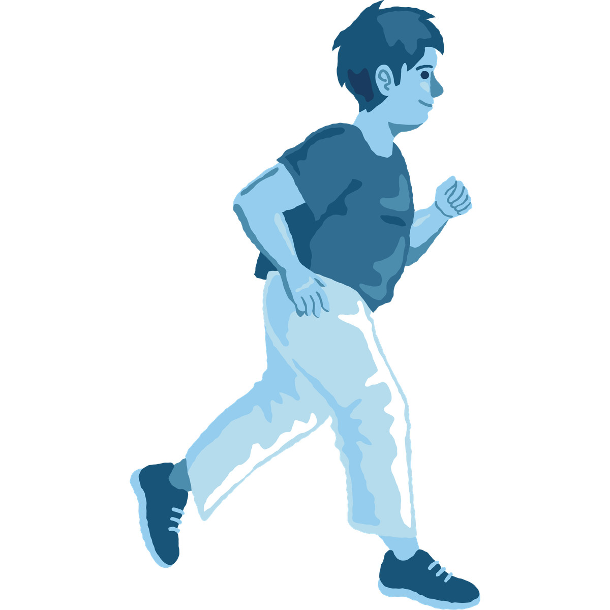 下载 Cherry 风格的 Chubby boy running 插画，支持 PNG、SVG 格式