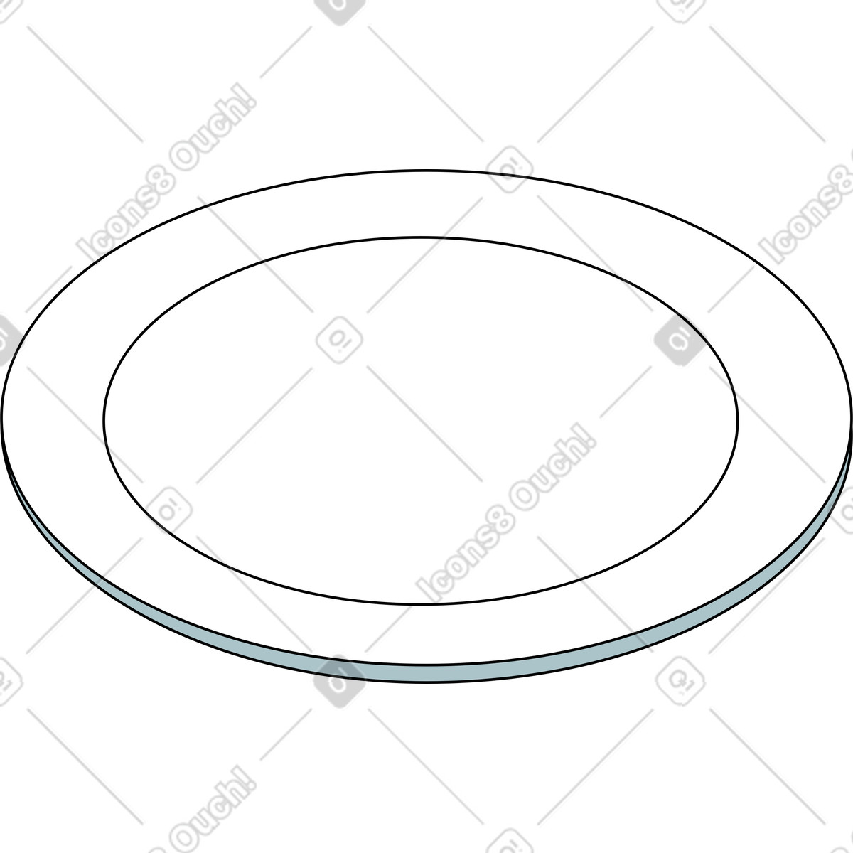 Teller-Illustration im Isometric-Stil als Download in PNG, SVG