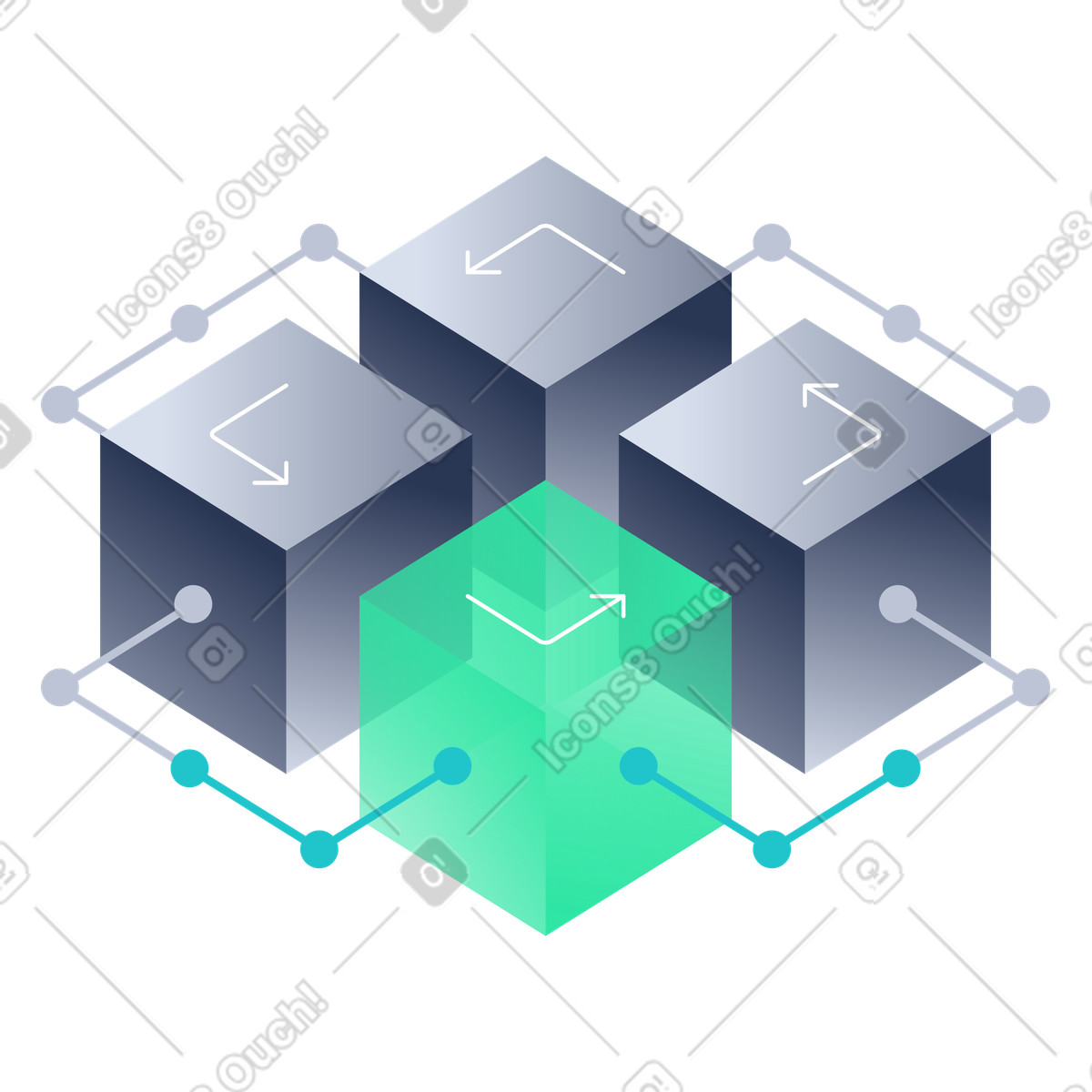 Network illustration in PNG, SVG, GIF formats