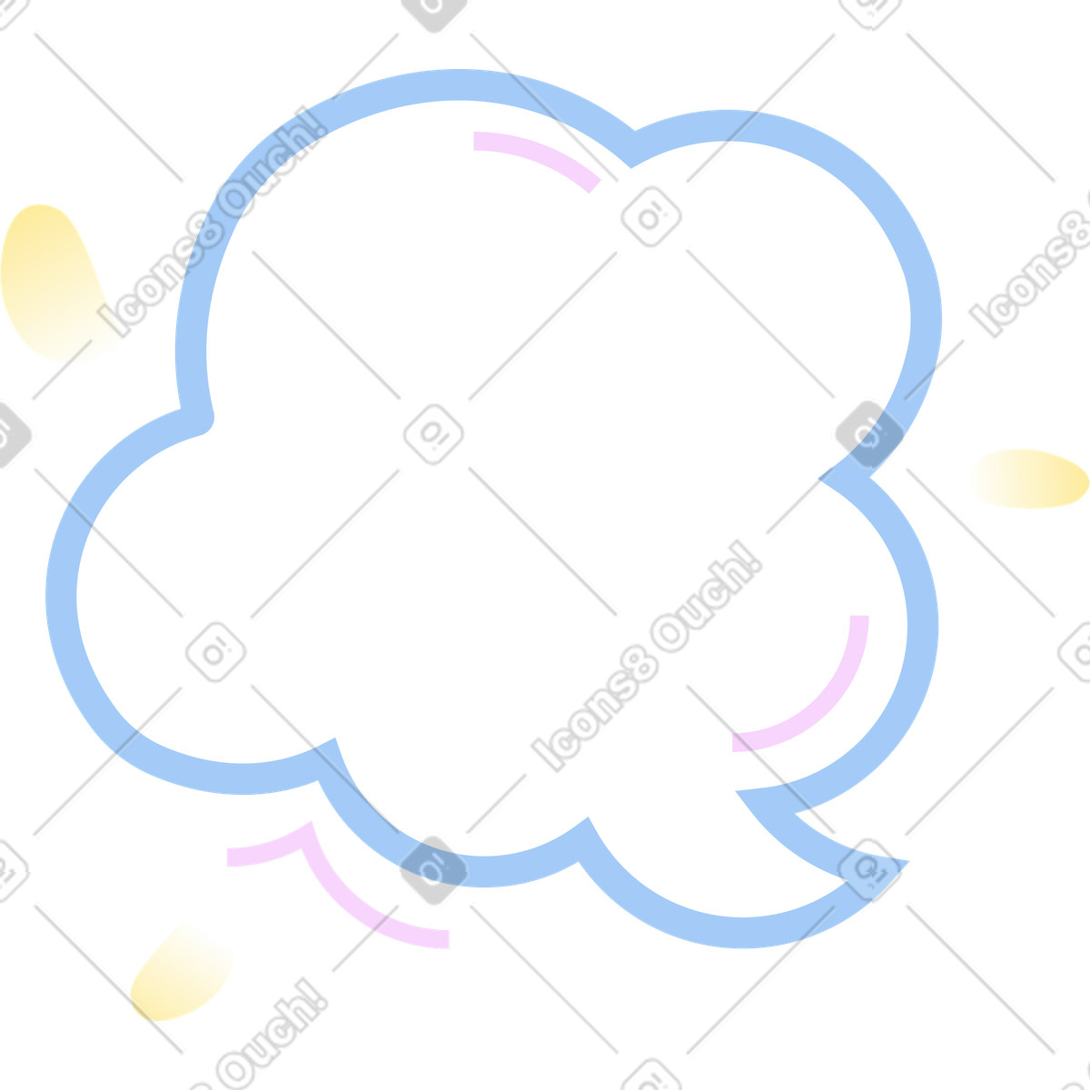 Blops illustrazione in stile Marginalia scarica in PNG, SVG