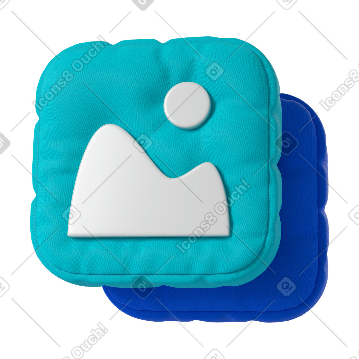 Ilustração de Imagem padrão têxtil em no estilo 3D Plush icons para baixar em PNG, SVG