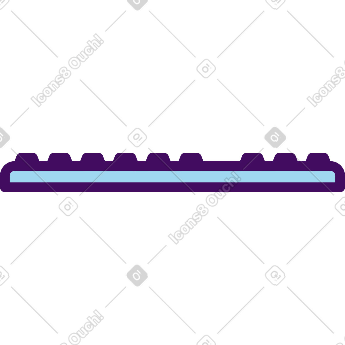 Computer keyboard illustration in Simplistic style download in PNG, SVG