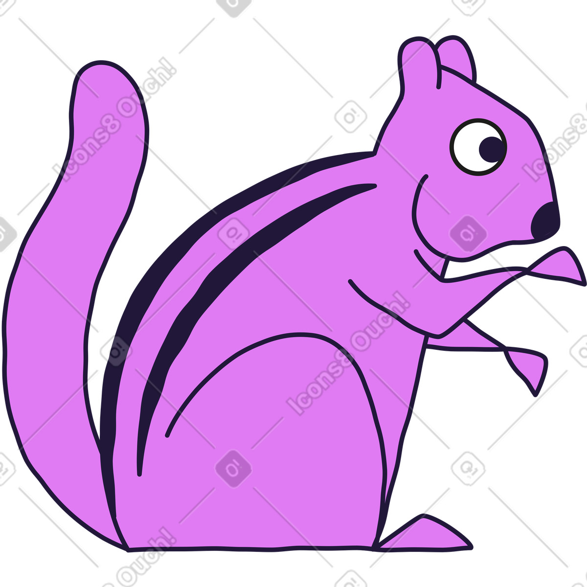 Conifer 스타일의 다람쥐 일러스트레이션 PNG, SVG 다운로드