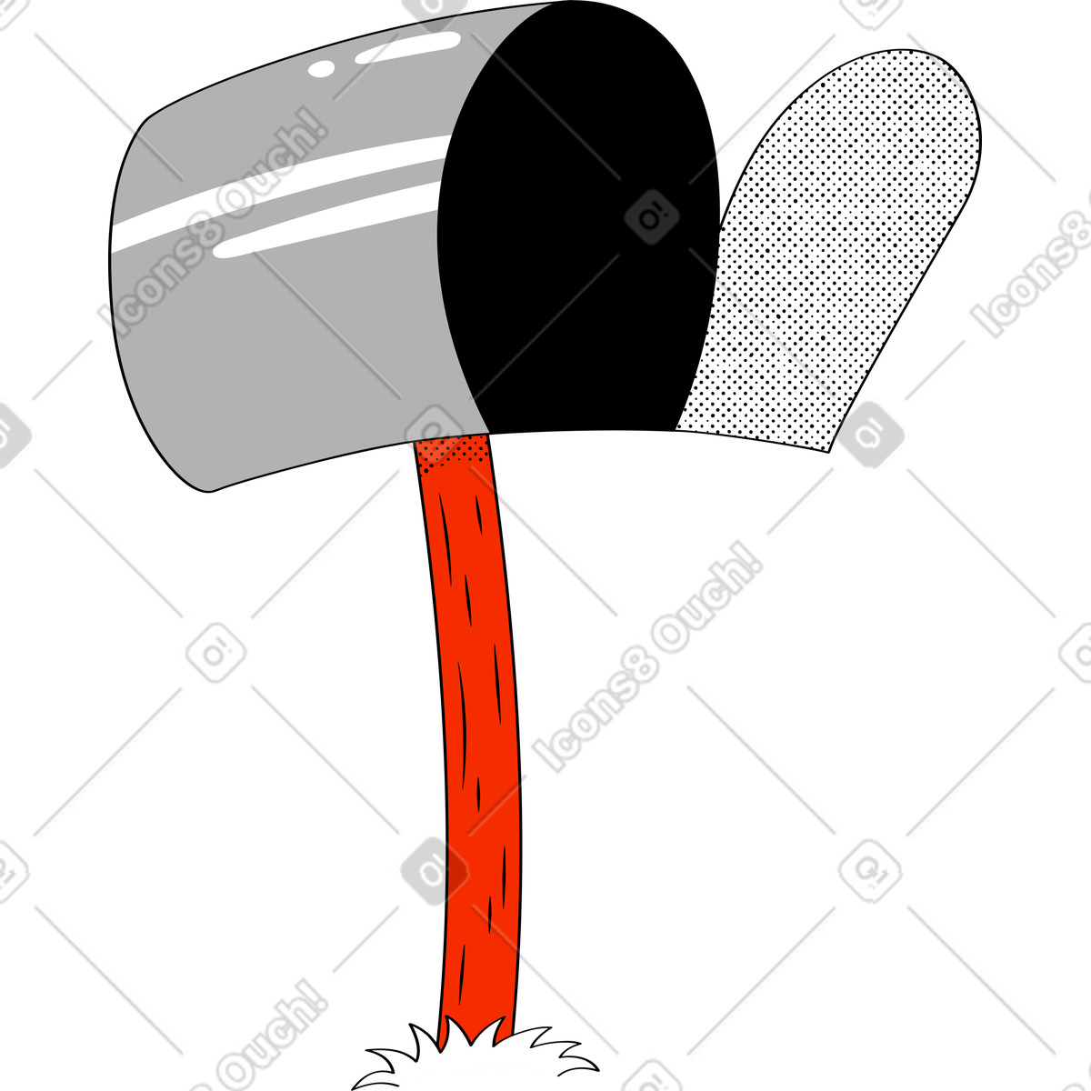 Cassetta postale illustrazione in stile Looney scarica in PNG, SVG