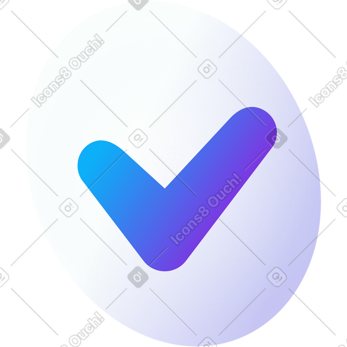 Glowing circle with check mark illustration in PNG, SVG