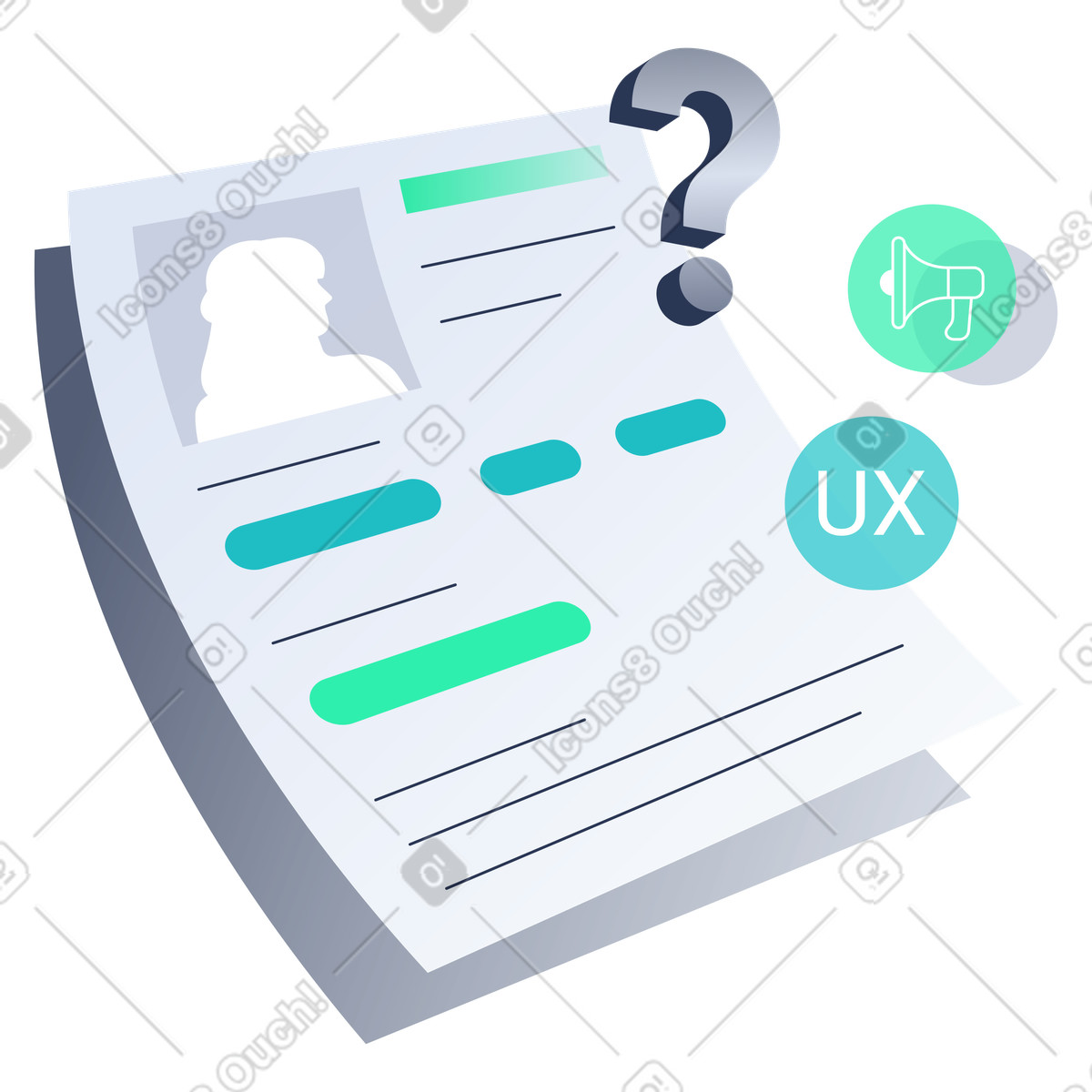 Nutzerpersona-erforschung, zielgruppenanalyse, ux-persona-entwicklung-Illustration im Lucent-Stil als Download in PNG, SVG