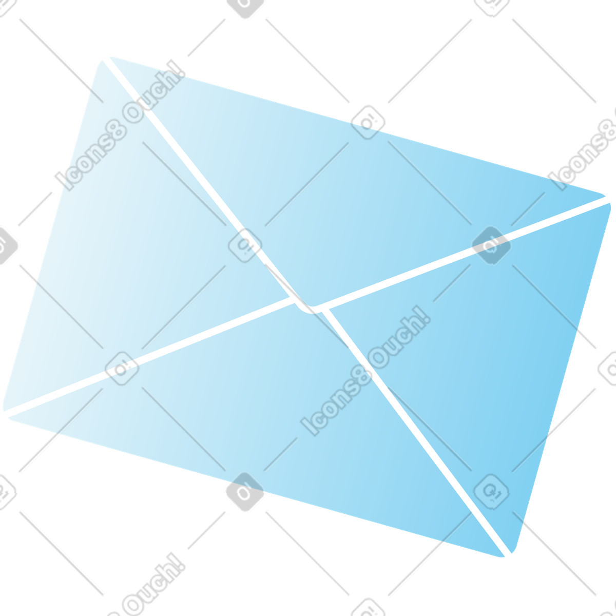 Ilustración Mensaje azul en estilo Airy a descargar en PNG y SVG