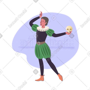 An actor performing in theater PNG, SVG