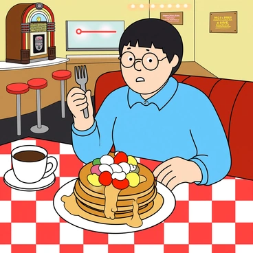A diner looking puzzled at a plate of food that is completely different from their order.