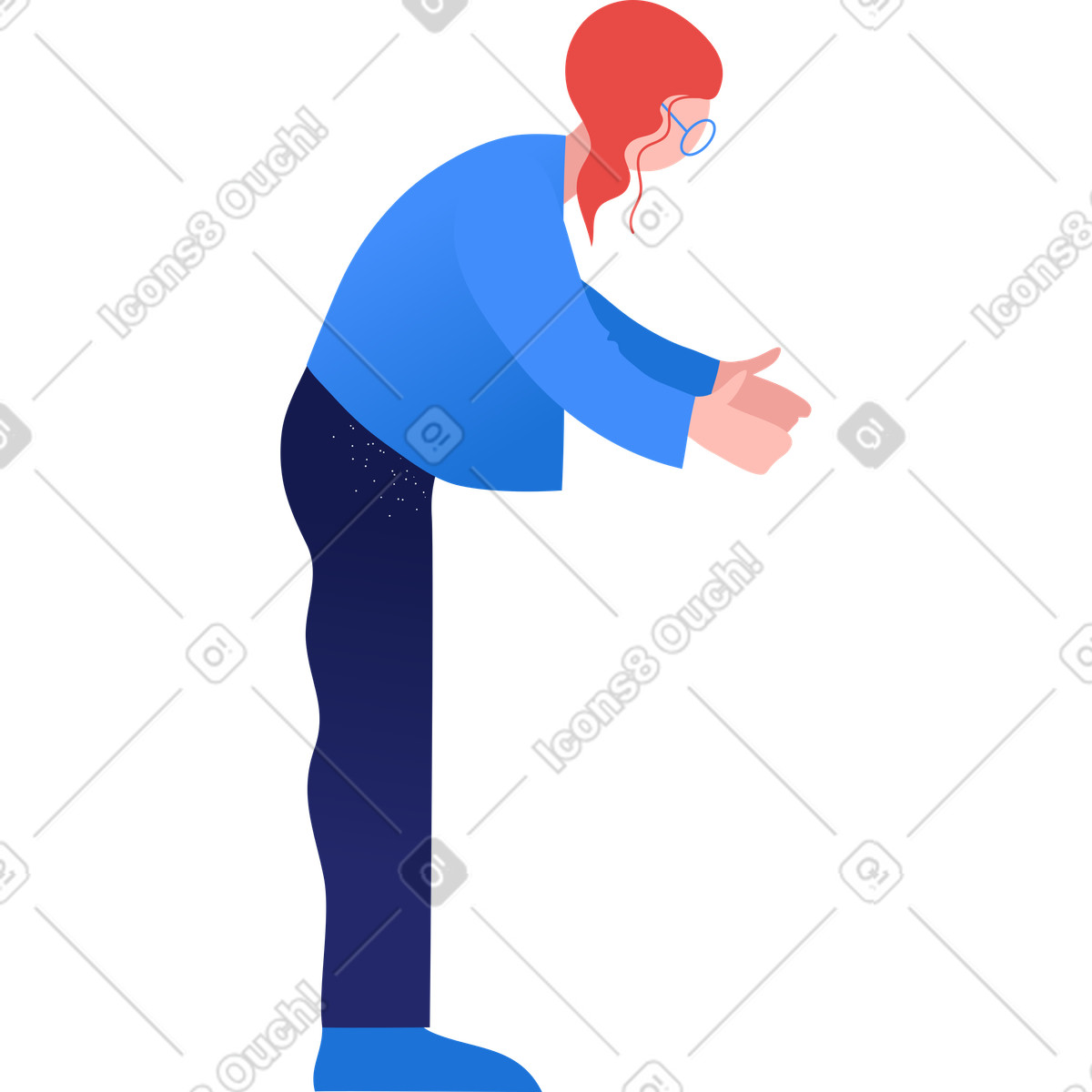 Clip スタイルの Woman のイラストをPNG、SVG形式でダウンロード
