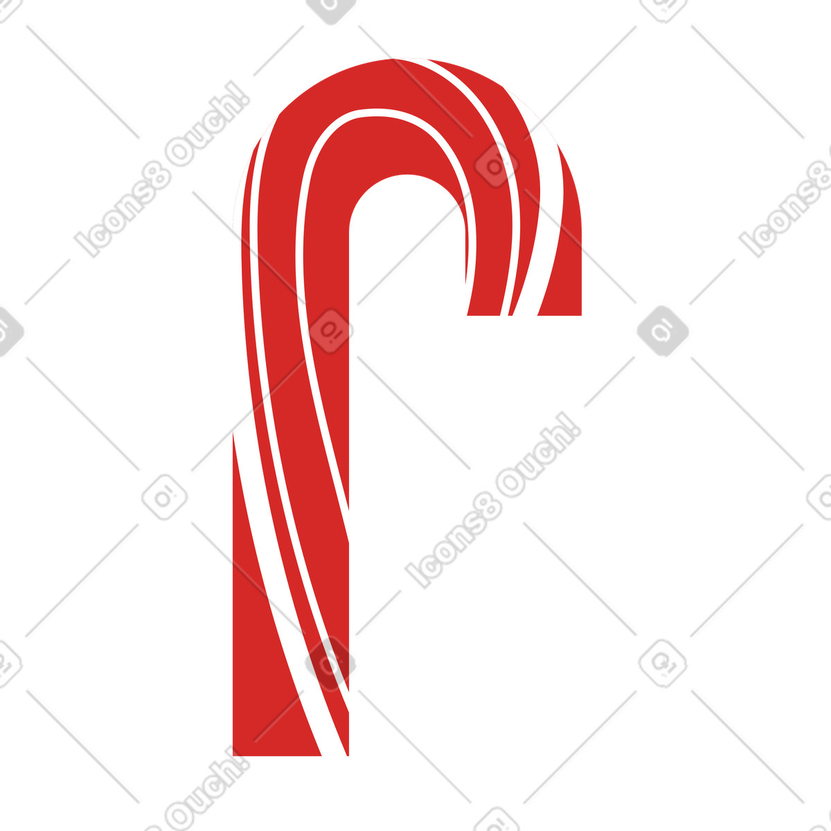 下载 Clip 风格的 糖果手杖 插画，支持 PNG、SVG 格式