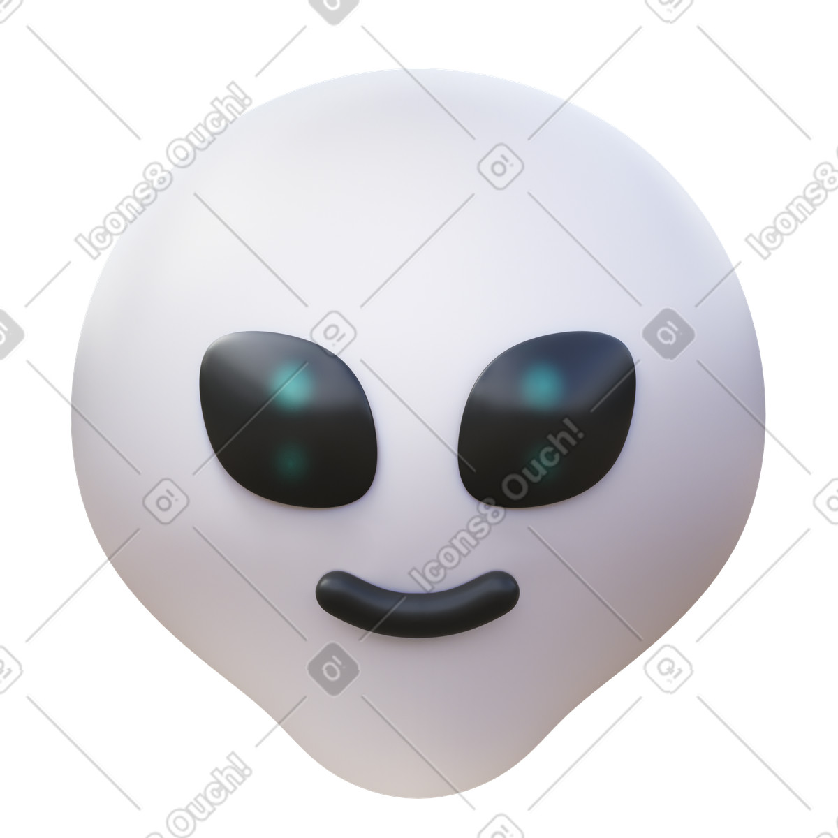 Alien-Illustration im 3D Fluency-Stil als Download in PNG, SVG