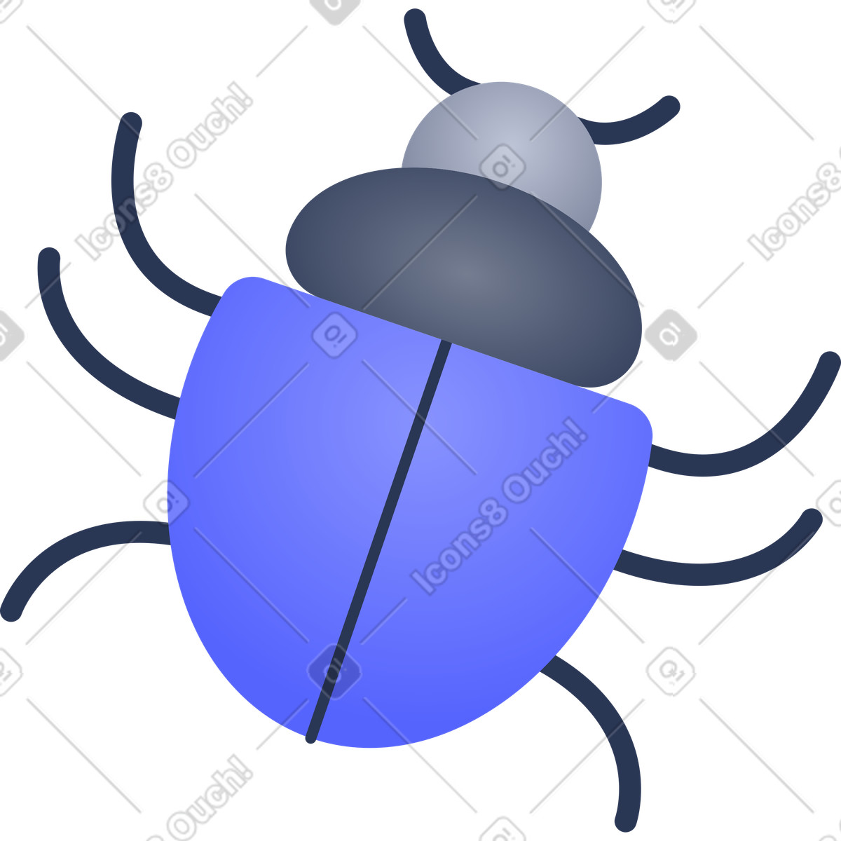 Bug illustration in Lucent style download in PNG, SVG