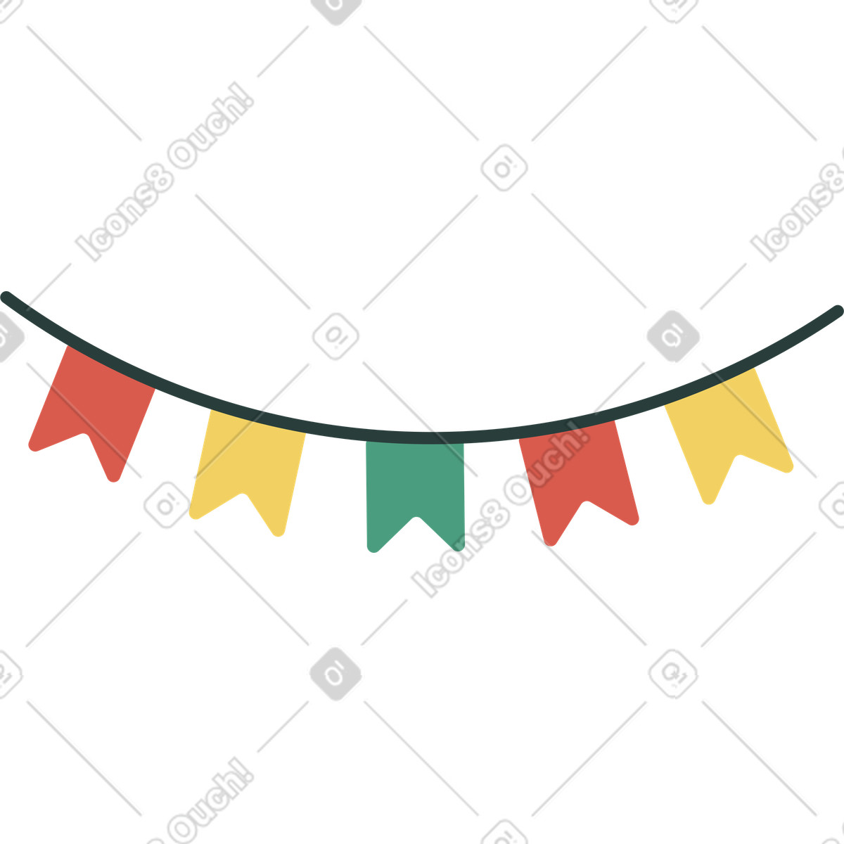 Illustration Guirlande dans le style Macaroni à télécharger aux formats PNG, SVG