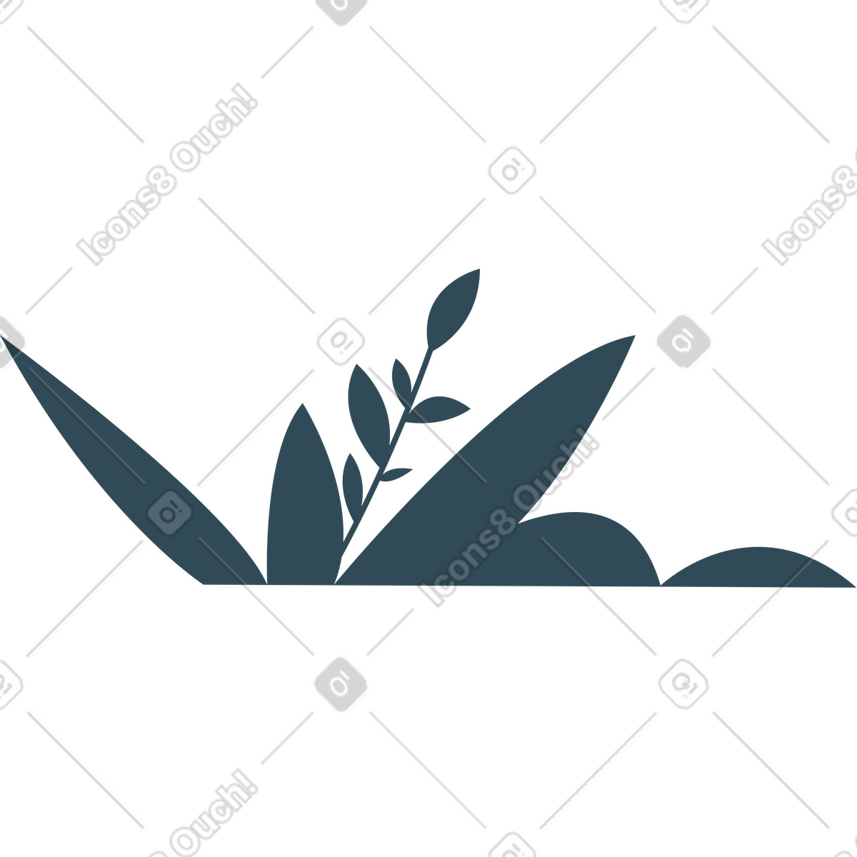 Dunkles gras-Illustration im Kingdom-Stil als Download in PNG, SVG
