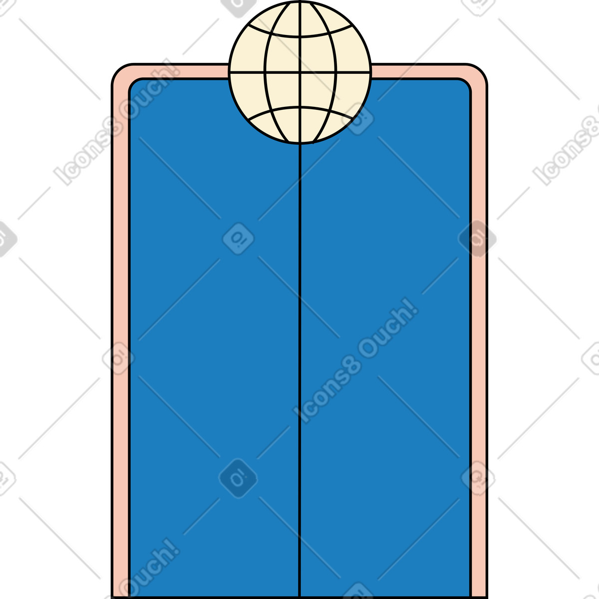 Ilustración Puerta de entrada a internet en estilo Jelly descargar en PNG y SVG