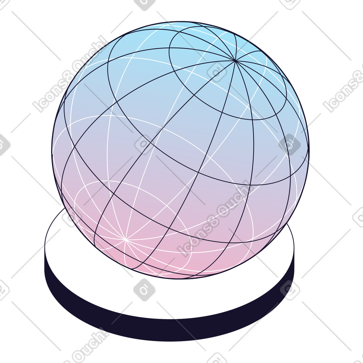 Node 스타일의 Global Network, World Connection, Internet Infrastructure 일러스트레이션 PNG, SVG 다운로드