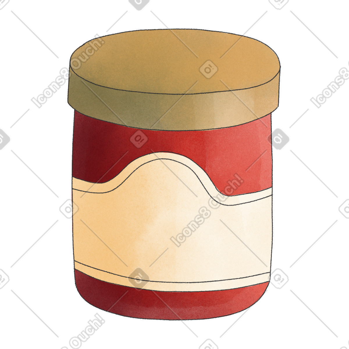 Ilustração de Jar of jam em no estilo Seasons para baixar em PNG, SVG