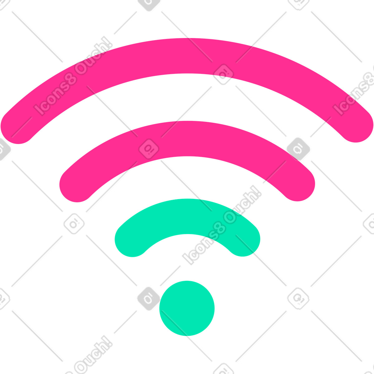 Segno wifi illustrazione in stile Cyborg scarica in PNG, SVG