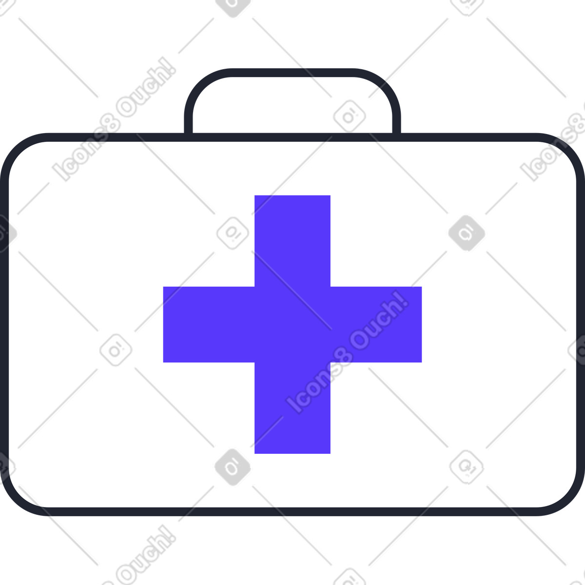 Doctor's first aid kit illustration featuring essential medical supplies clipart in PNG SVG GIF