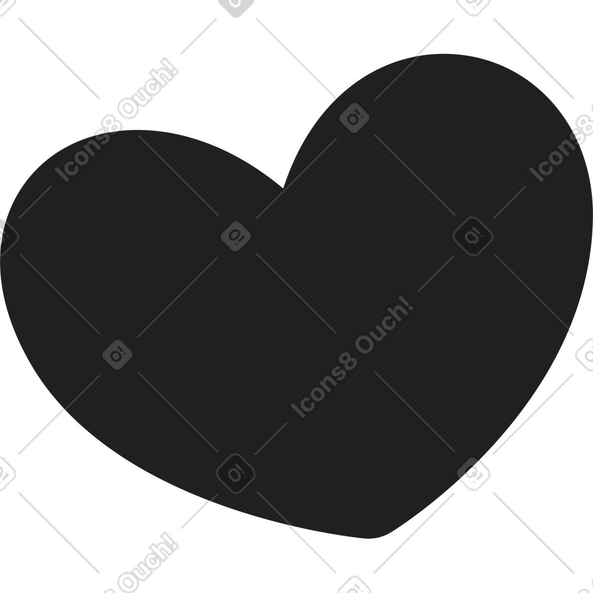 Small heart illustration in Little style download in PNG, SVG
