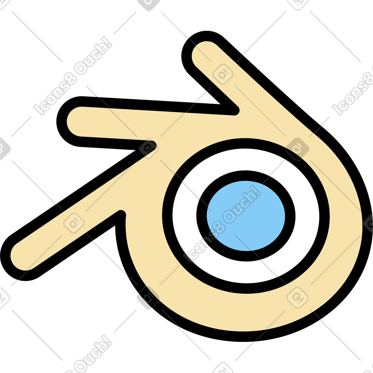 Blender icon illustration in Notes style download in PNG, SVG
