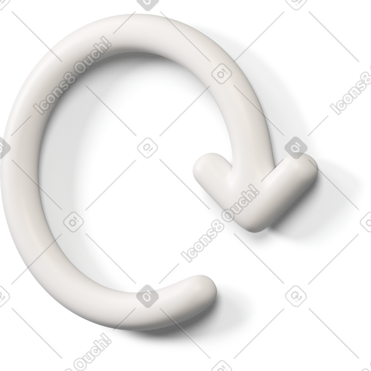 Illustration Reset icon turned to the left dans le style 3D Buddy à télécharger aux formats PNG, SVG