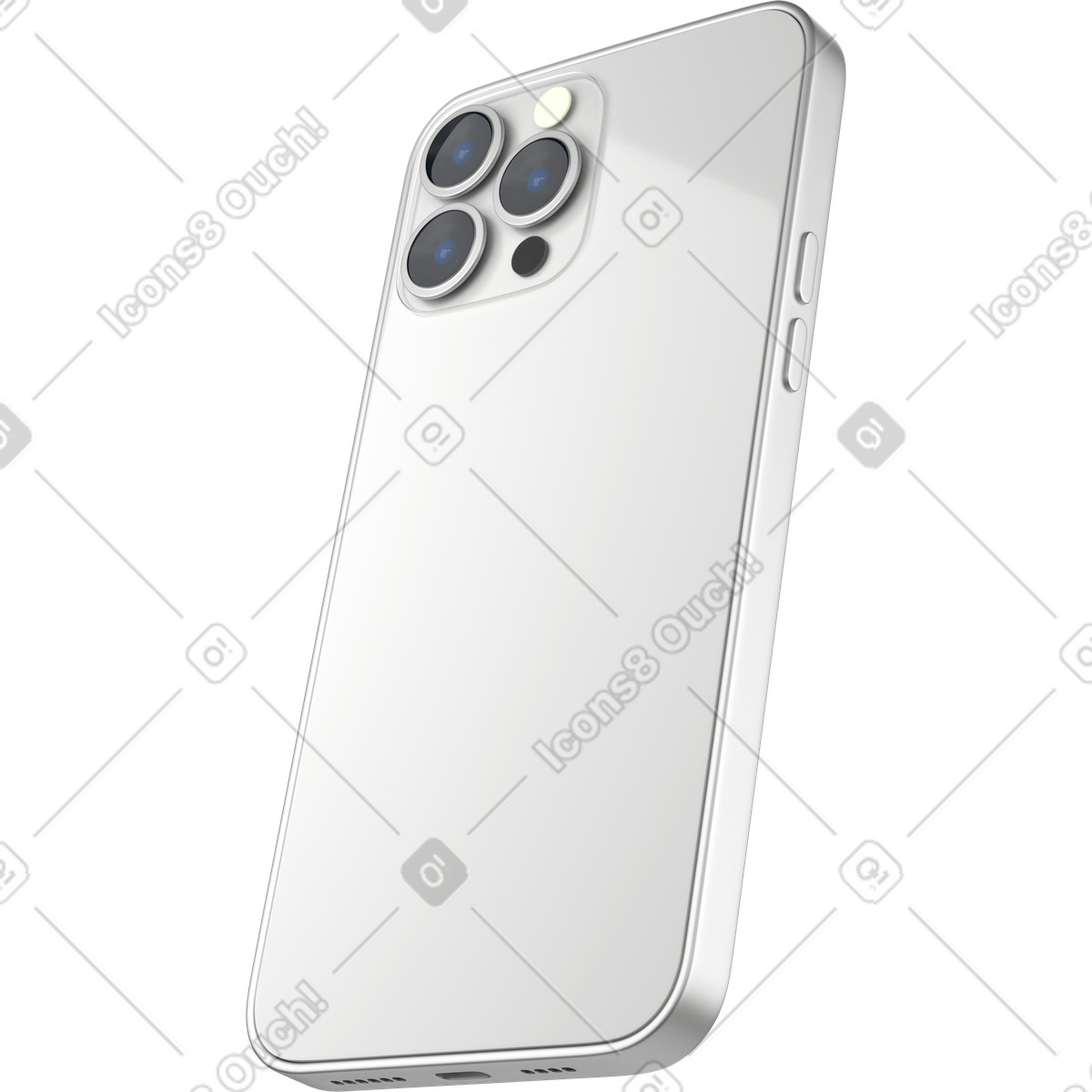 Ilustración Rear view of blue smartphone en estilo 3D Business a descargar en PNG y SVG