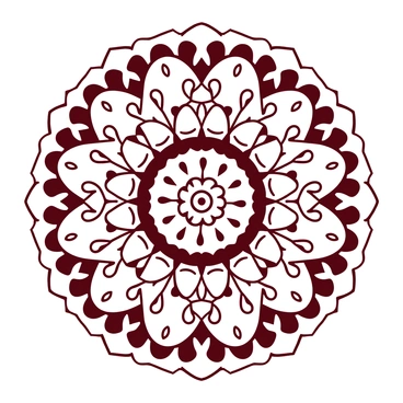 A circular mandala design features intricate floral patterns that radiate from the center. The design includes repeating elements such as petals and leaves, creating a harmonious and balanced look. The overall composition is filled with a combination of {color_1} and {color_2}, enhancing the visual appeal of the mandala. Each layer of the pattern showcases detailed craftsmanship and symmetry, inviting the viewer to explore the delicate features of the design.