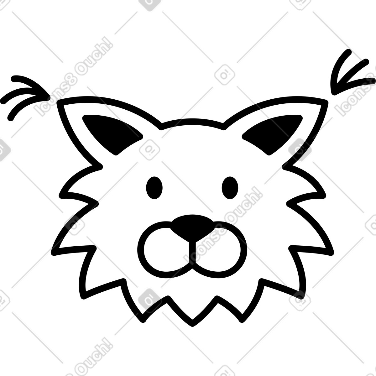 Löwe-Illustration im Transistor-Stil als Download in PNG, SVG