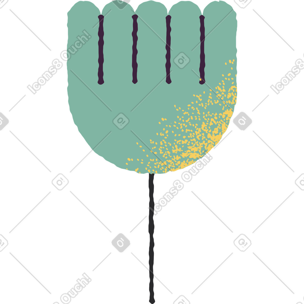 Illustration Fleur dans le style Pablo à télécharger aux formats PNG, SVG