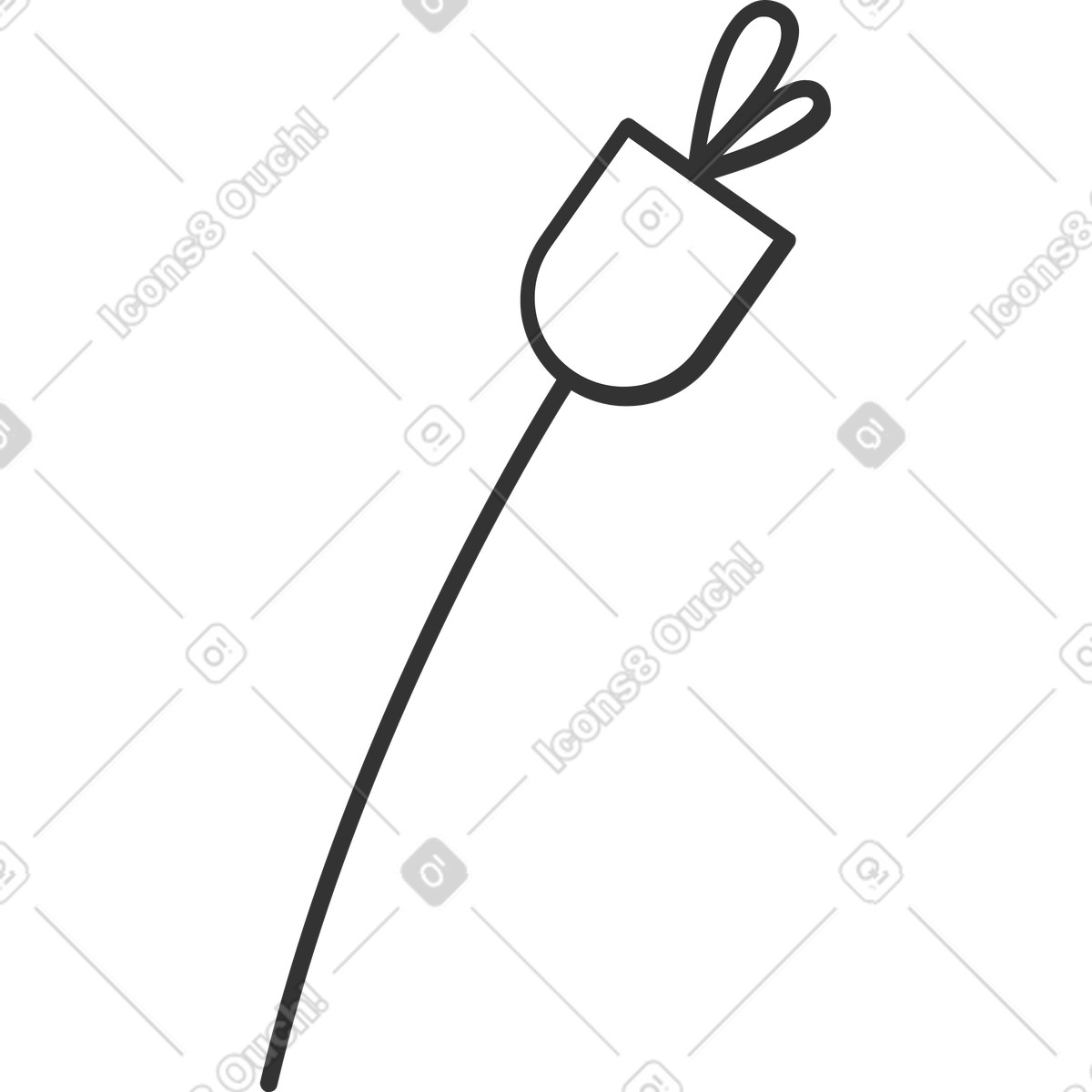 Fiore illustrazione in stile Crayon scarica in PNG, SVG