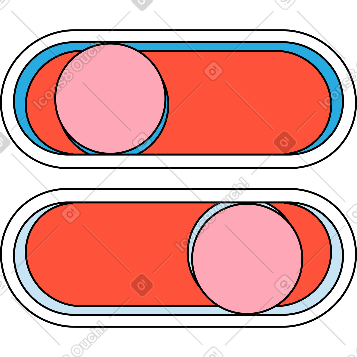 Illustration Interrupteurs dans le style Kindy à télécharger aux formats PNG, SVG