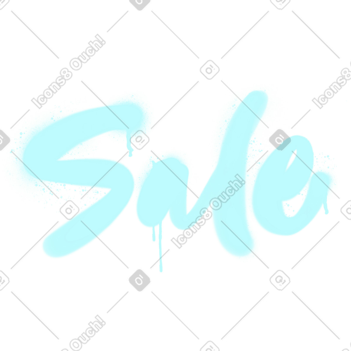 Ilustración Texto de venta graffiti azul en estilo Lettering a descargar en PNG y SVG