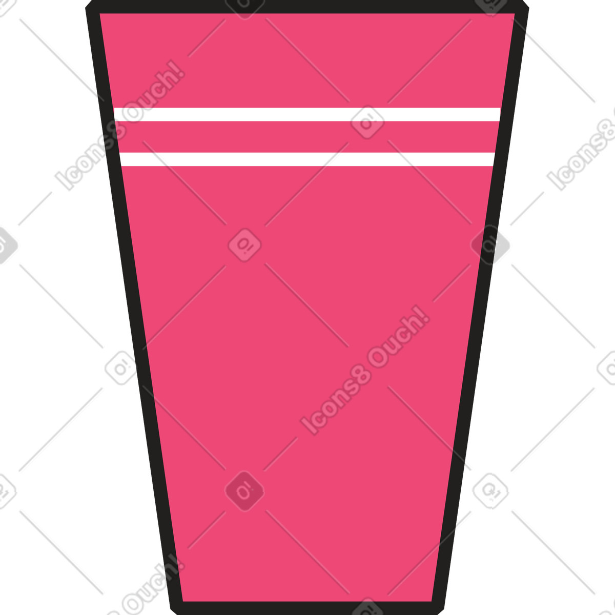 下载 Dazzle 风格的 有两条条纹的杯子 插画，支持 PNG、SVG 格式