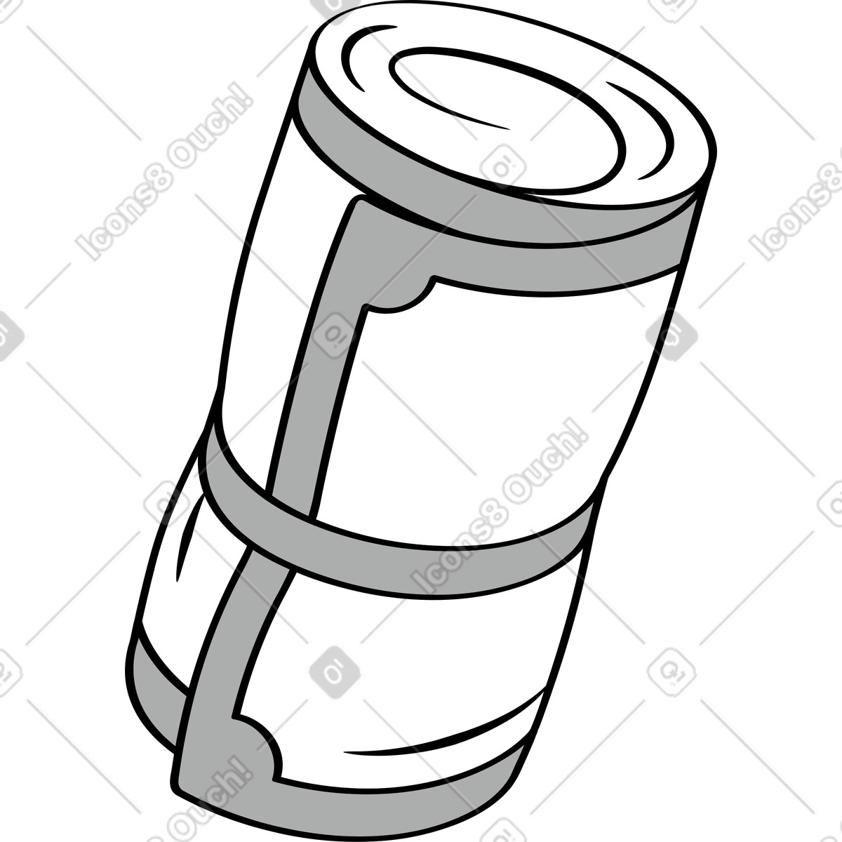 Paper money illustration in Looney style download in PNG, SVG