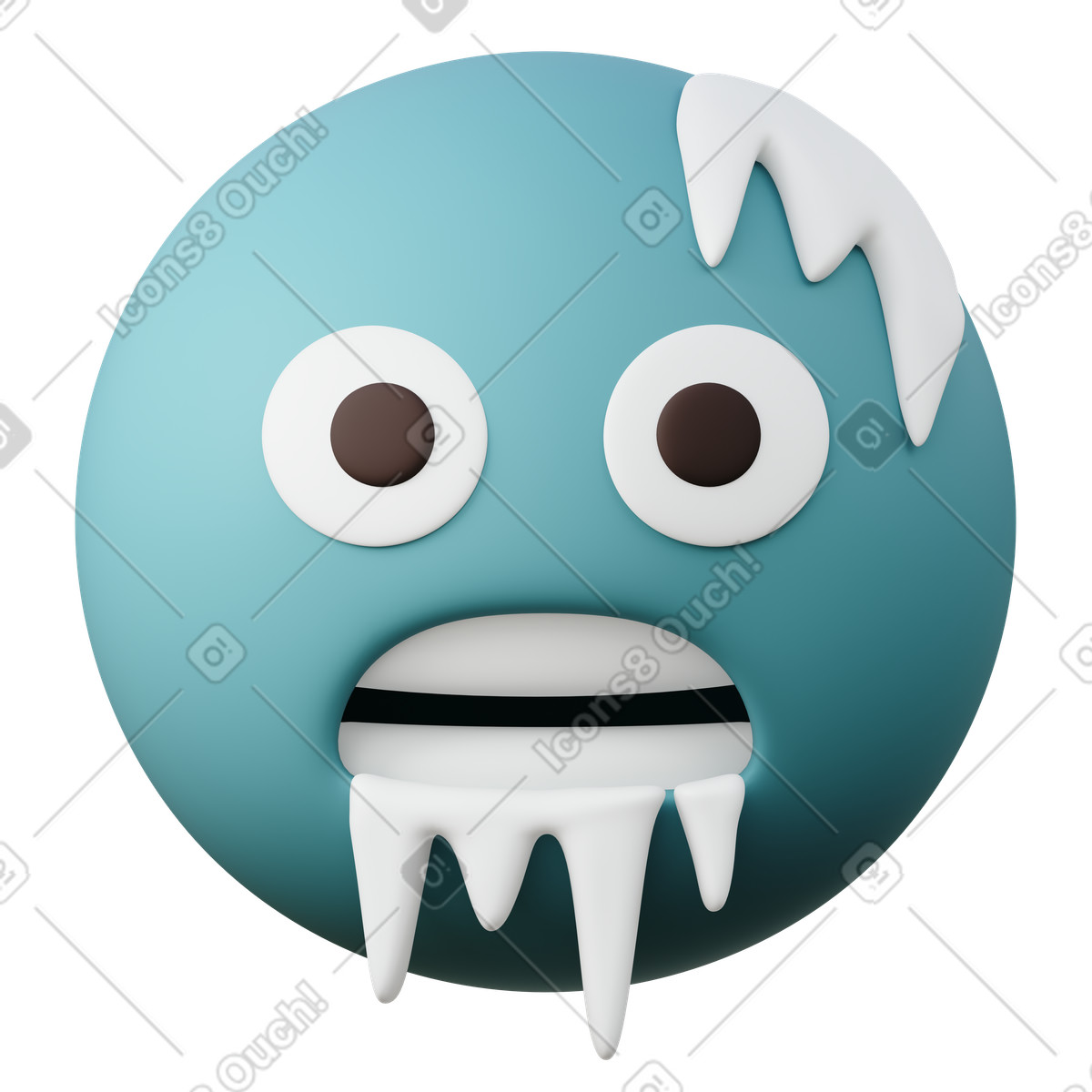 Ilustração de Emoji cara fria em no estilo 3D Sugary para baixar em PNG, SVG