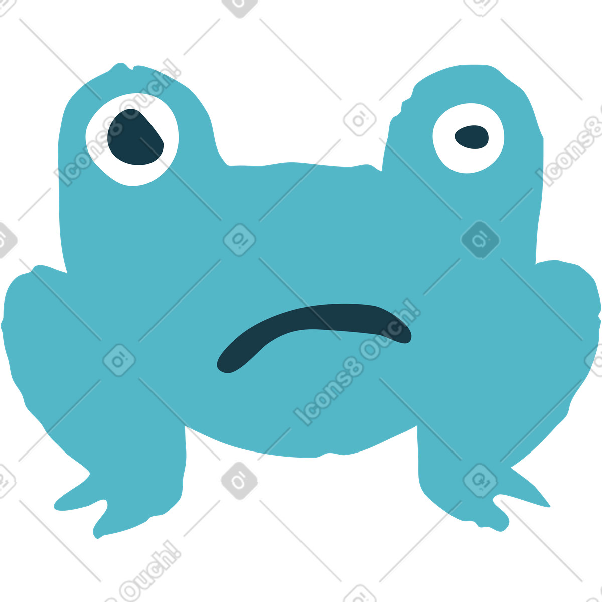 Frog illustration in Flamenco style download in PNG, SVG