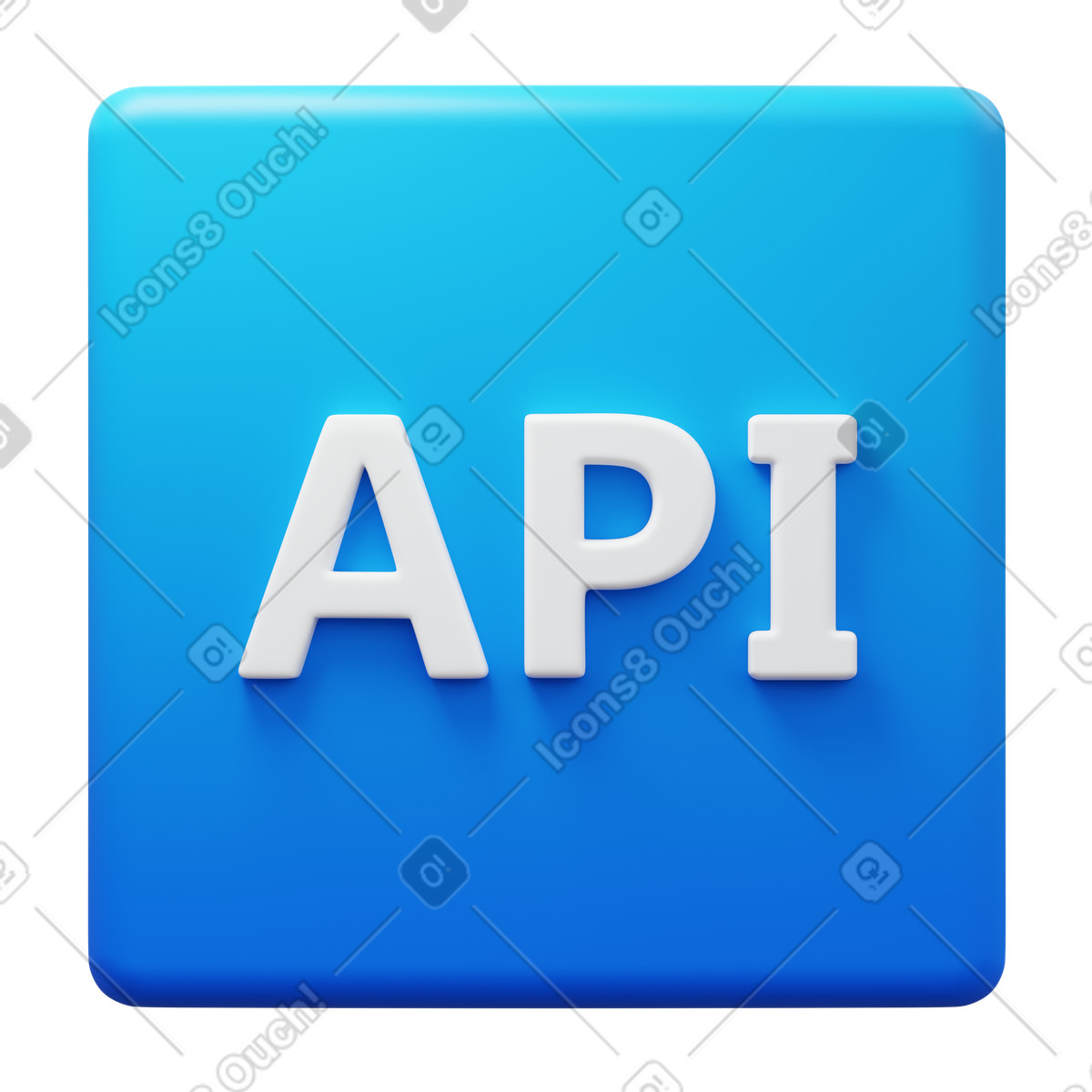 Api illustration in 3D Fluency style download in PNG, SVG