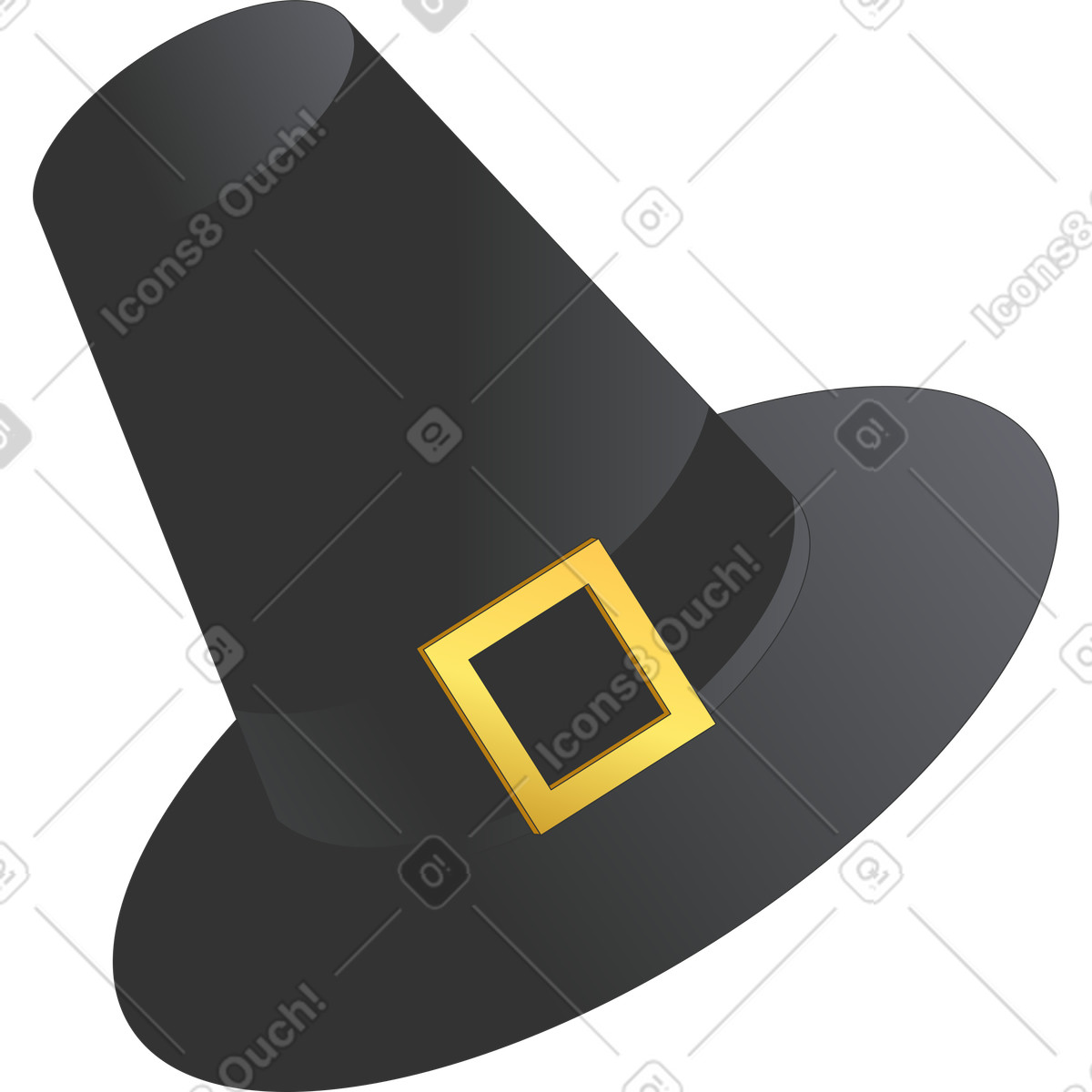 Ilustración Sombrero de peregrino en estilo Kit a descargar en PNG y SVG