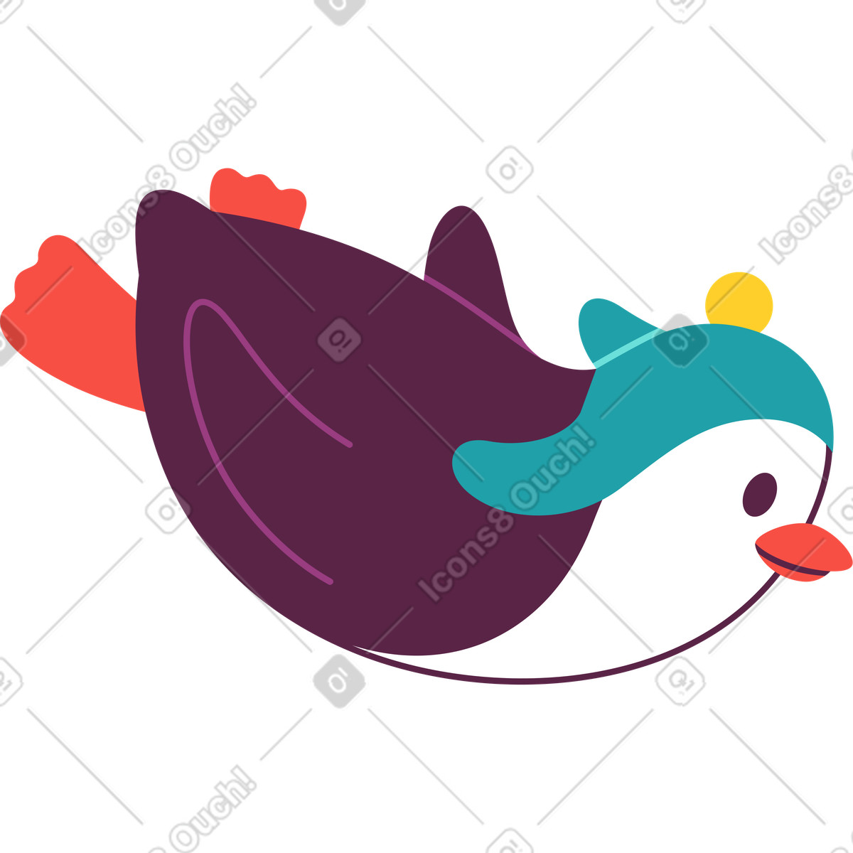 下载 Sammy 风格的 企鹅 插画，支持 PNG、SVG 格式