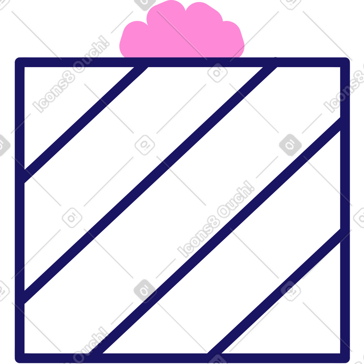 下载 Matey 风格的 条纹礼盒 插画，支持 PNG、SVG 格式
