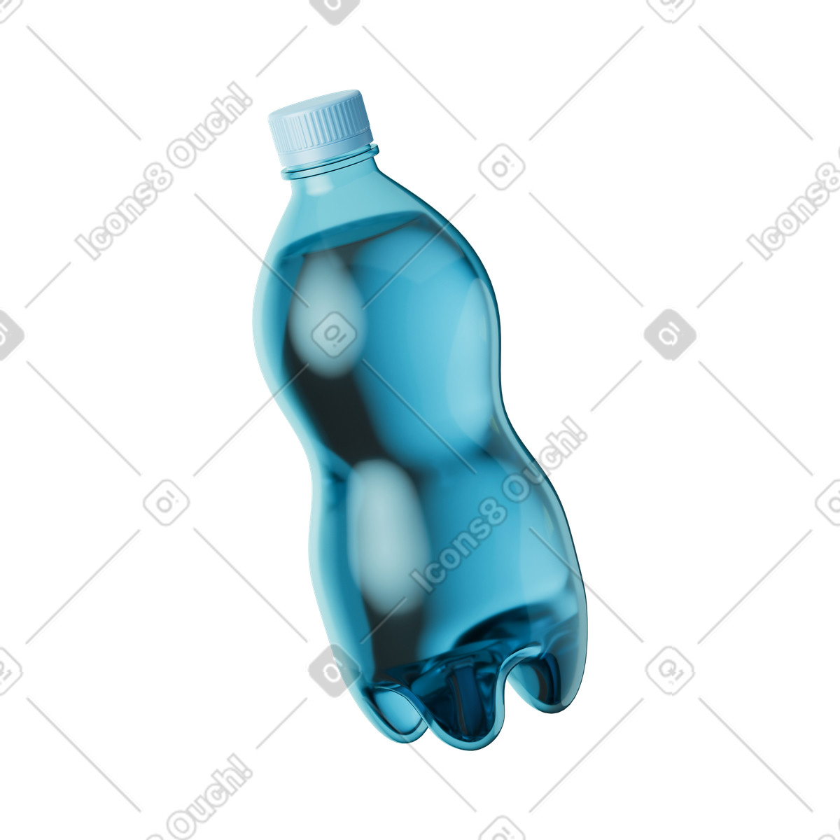 Illustration Bouteille d'eau dans le style 3D Kindy à télécharger aux formats PNG, SVG