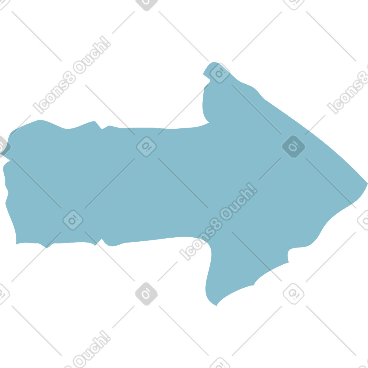 Blue arrow shape-Illustration im Flamenco-Stil als Download in PNG, SVG