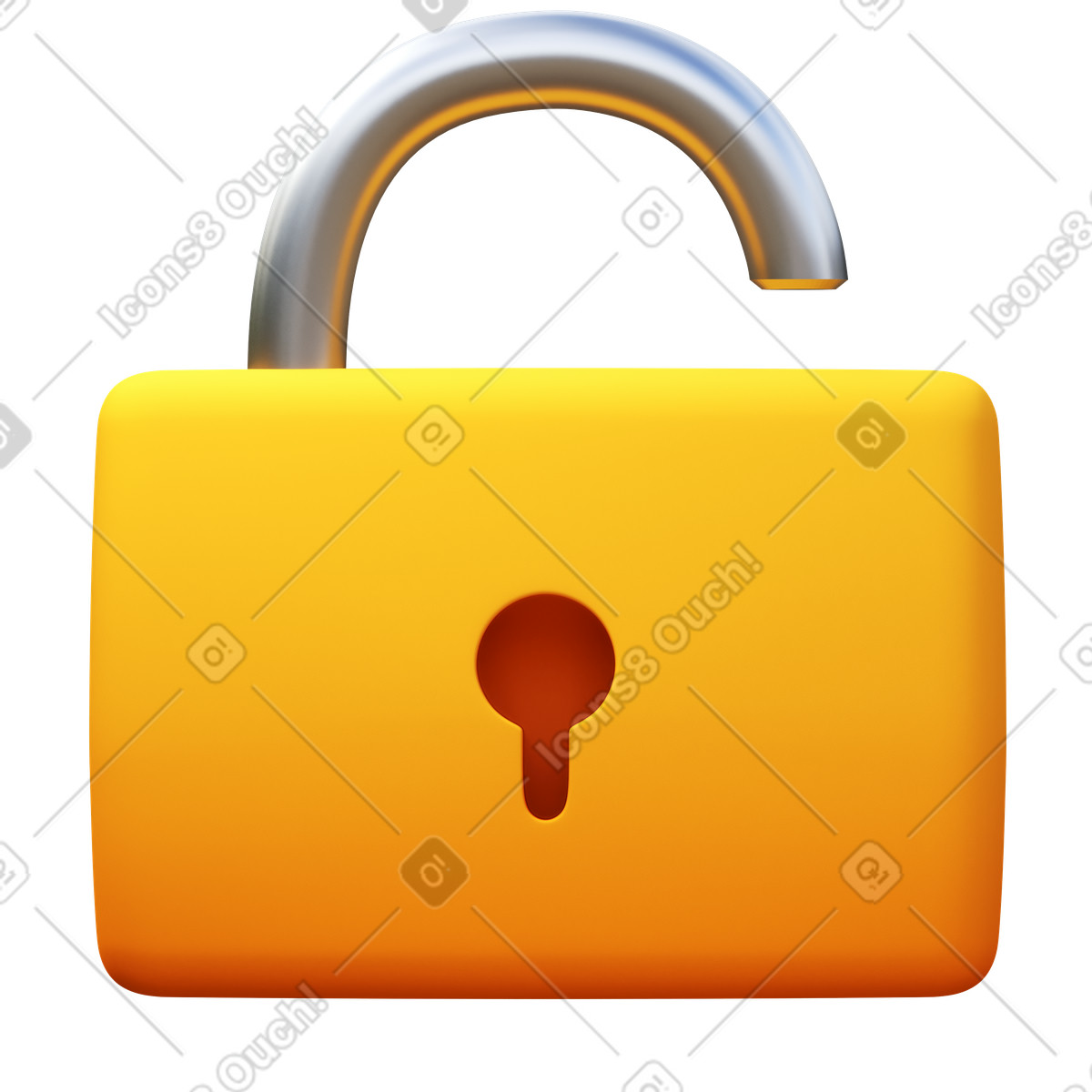 Padlock illustration in PNG, SVG