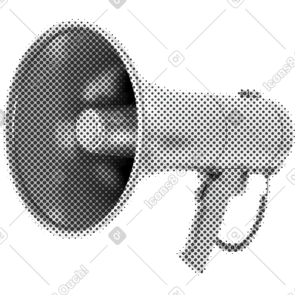 Иллюстрация Громкоговоритель в стиле Print — скачать в форматах PNG, SVG