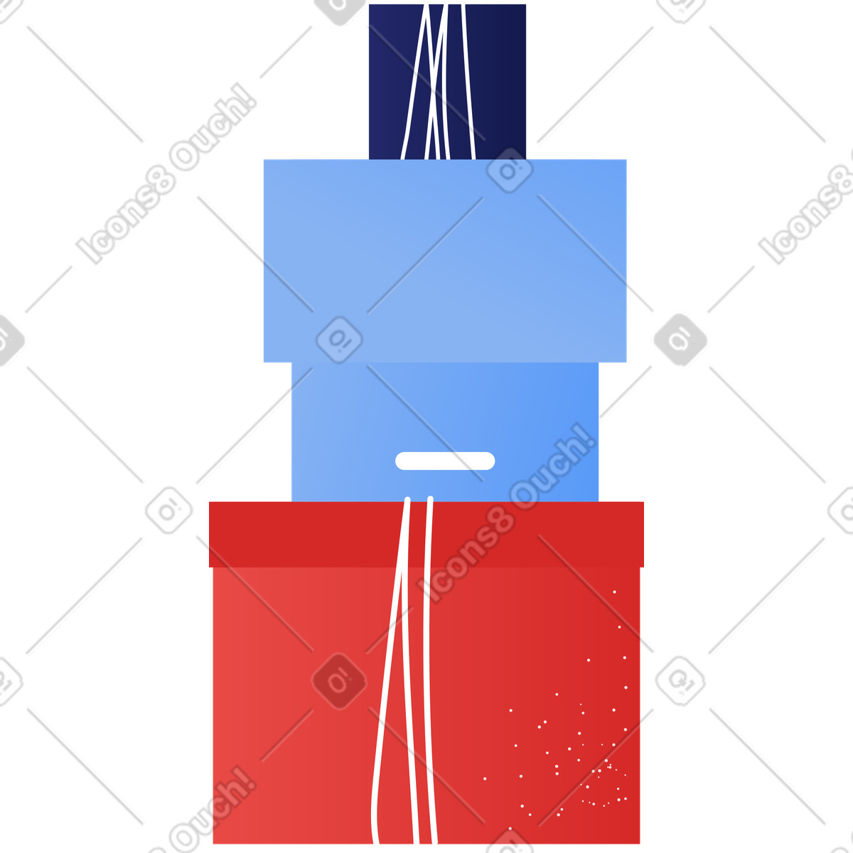 下载 Clip 风格的 购物盒 插画，支持 PNG、SVG 格式